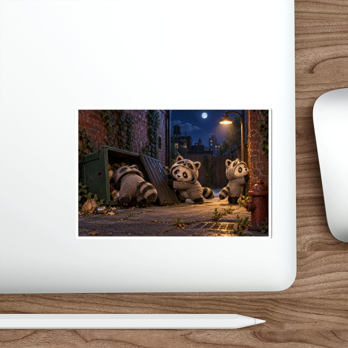The Night Tourist panda costume vinyl sticker, Wrong Habitat — view 10