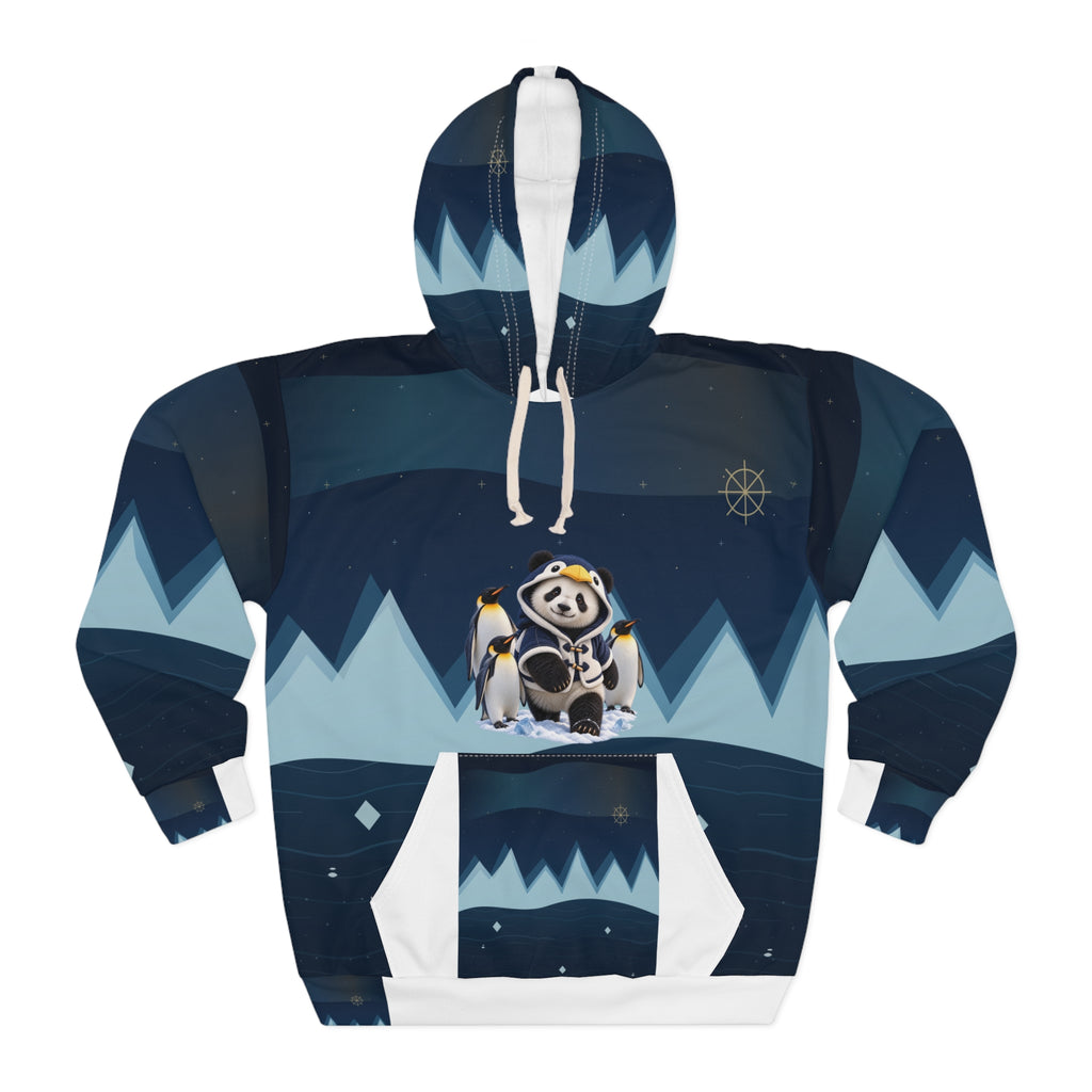 Blue Hour Passage — Penguin Expedition AOP Hoodie | Wrong Habitat