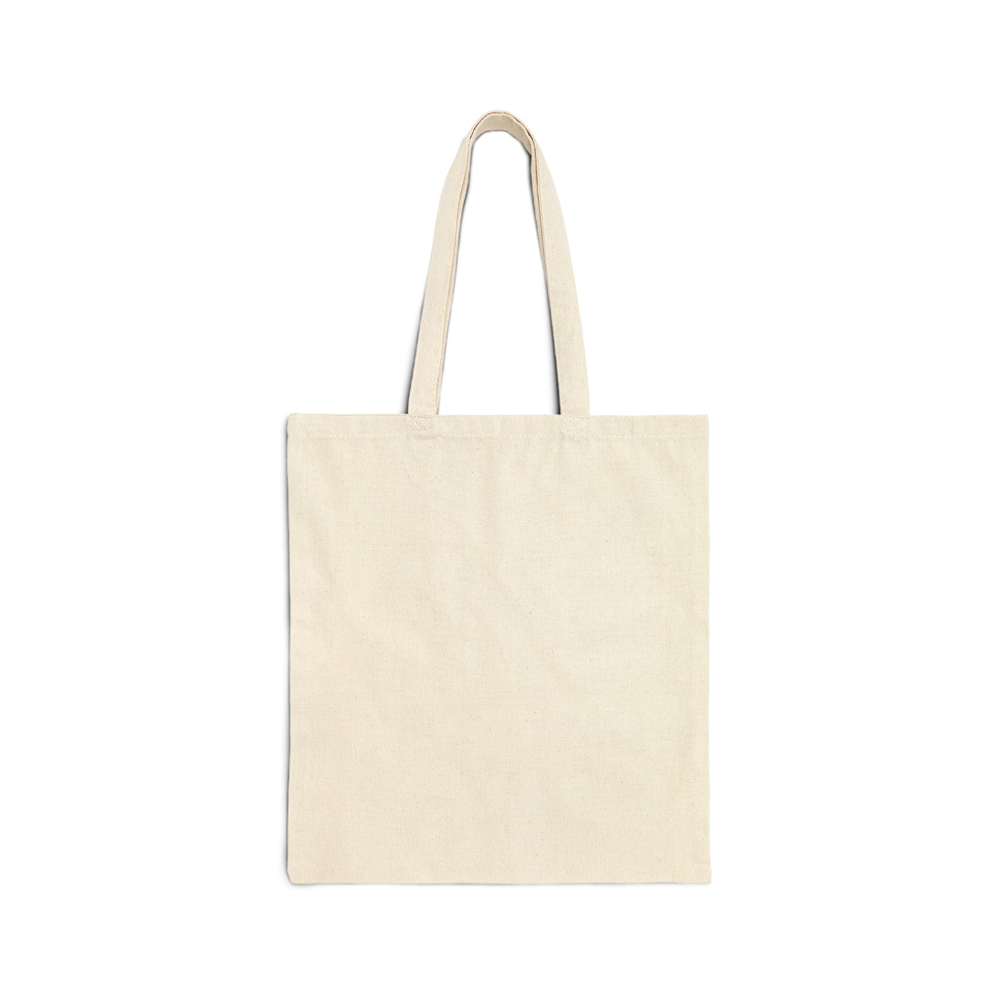 Fox coat swap natural canvas tote bag, 15 by 16 inches