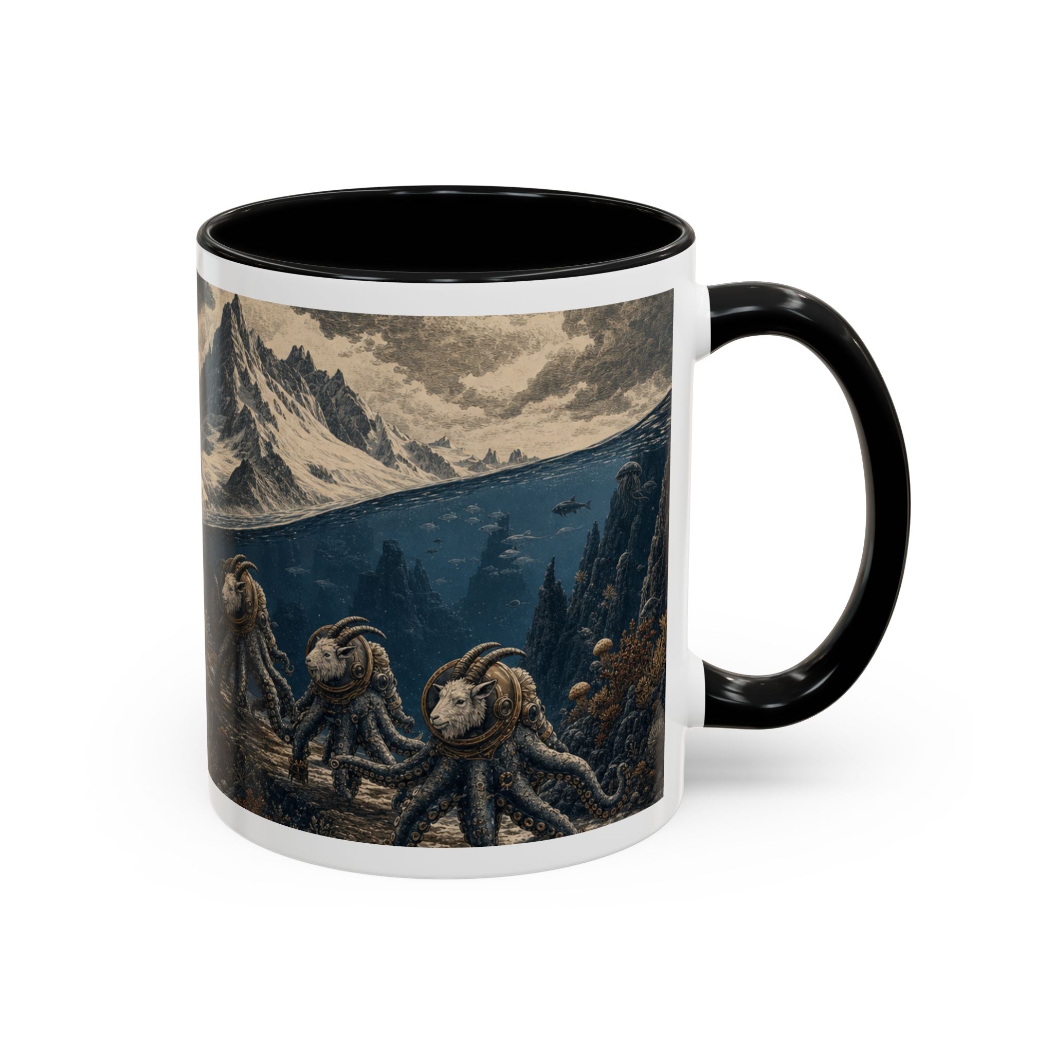 Surface Tension wraparound coffee mug, 11oz ceramic
