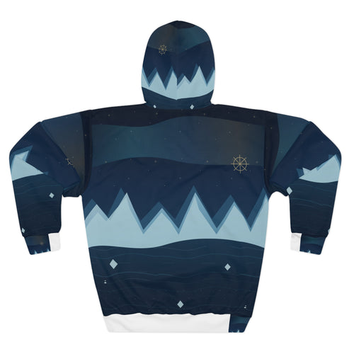 Blue Hour Passage — Penguin Expedition AOP Hoodie | Wrong Habitat