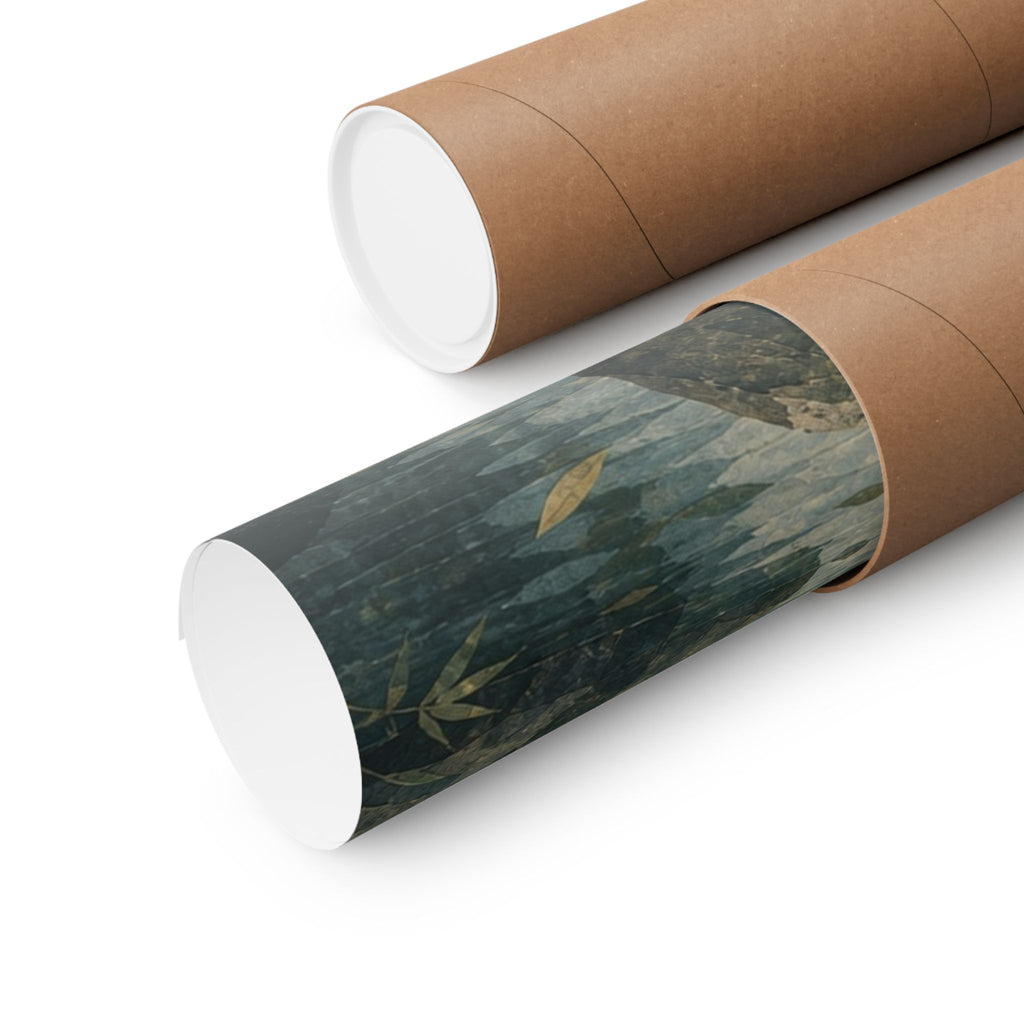 Meditating zen raccoon bamboo matte art print, Wrong Habitat — additional product view 1