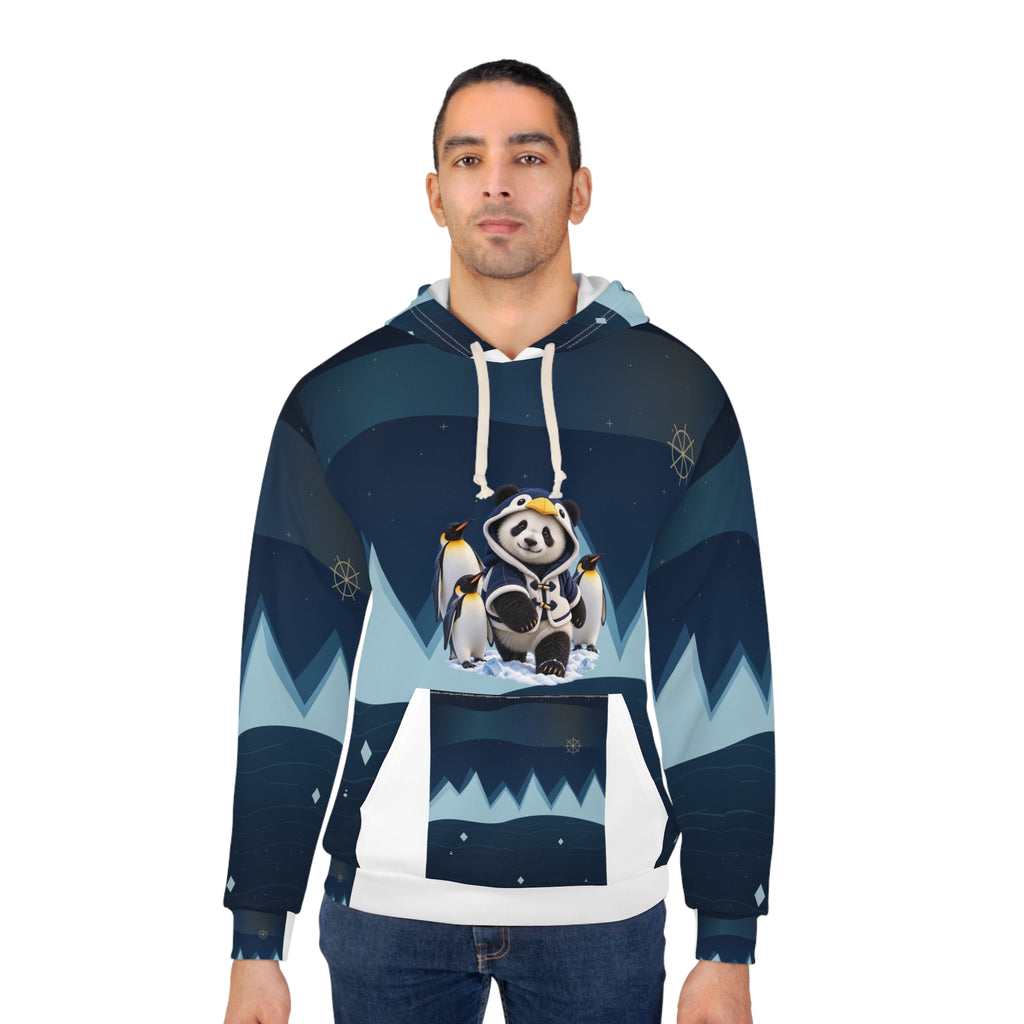 Blue Hour Passage — Penguin Expedition AOP Hoodie | Wrong Habitat