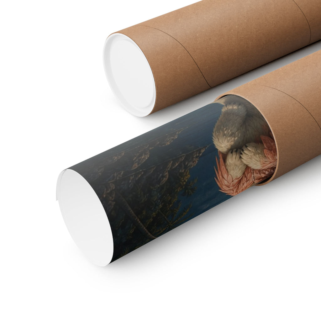 Polar bear and flamingo matte art print, Wrong Habitat — additional product view 1
