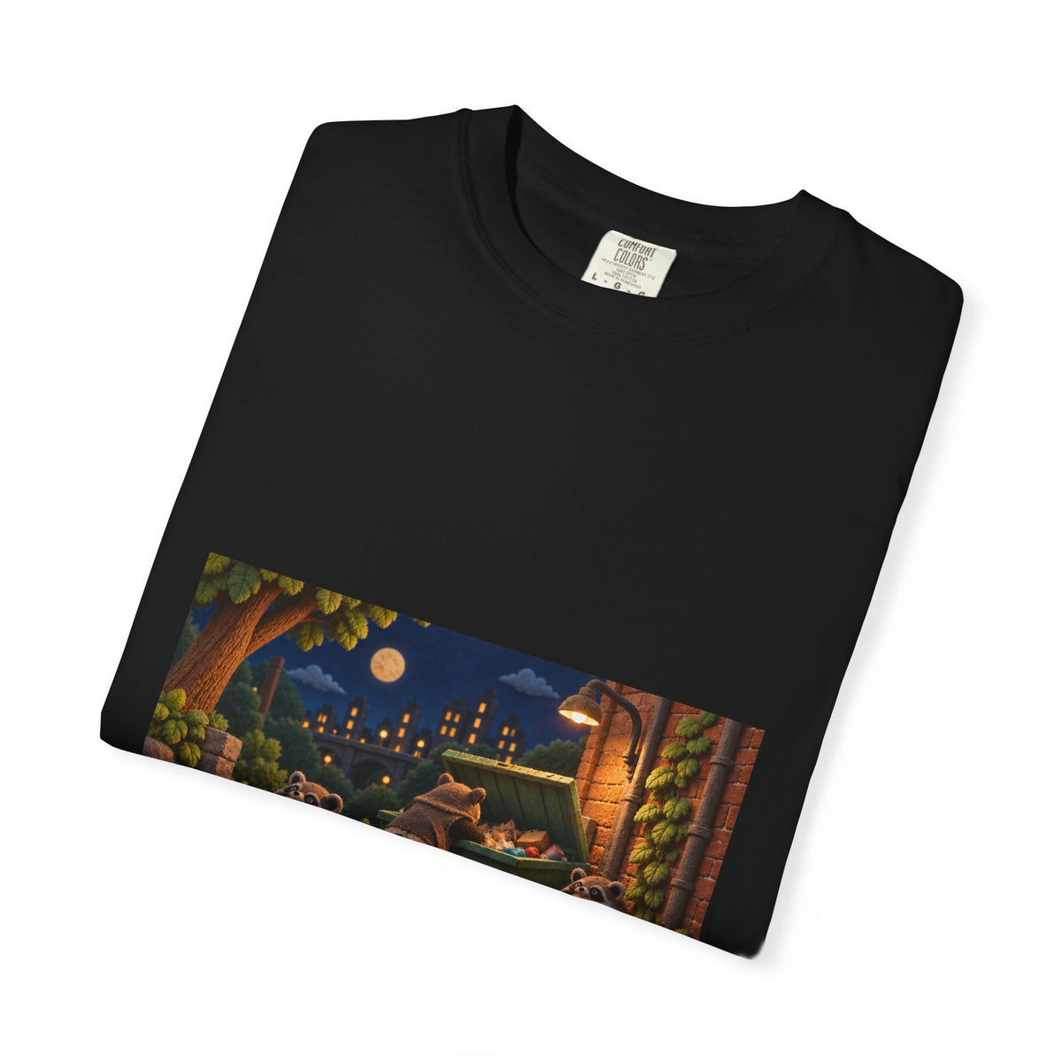 The Night Tourist panda costume tee in black, Wrong Habitat — view 3