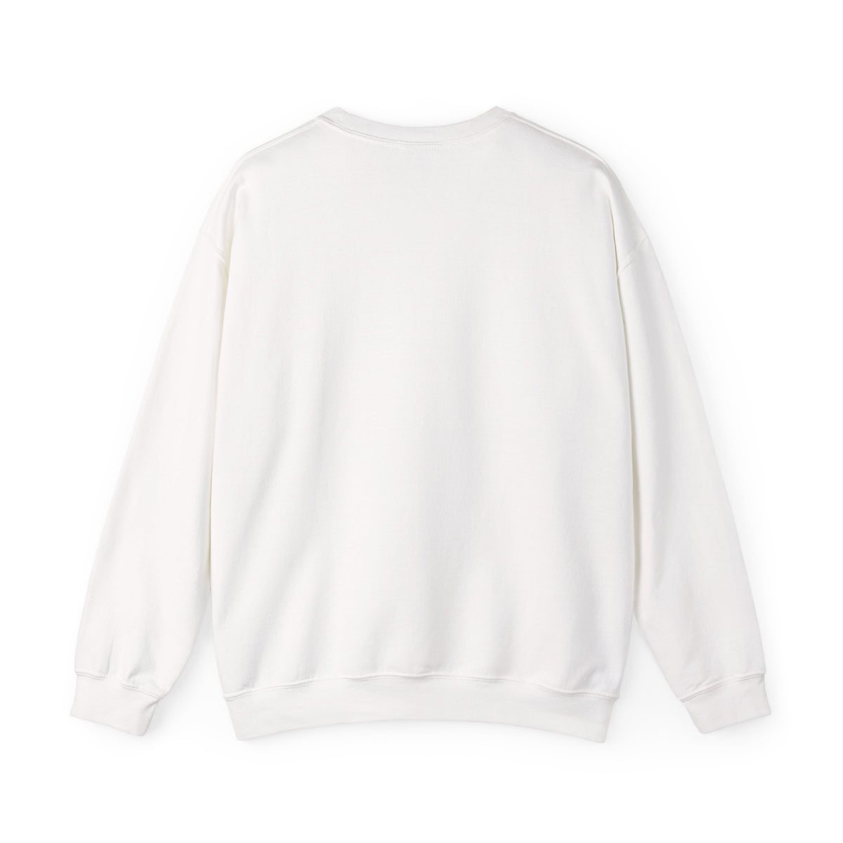 Back view of the white Gulf Visitor 01 crewneck; the back is plain.